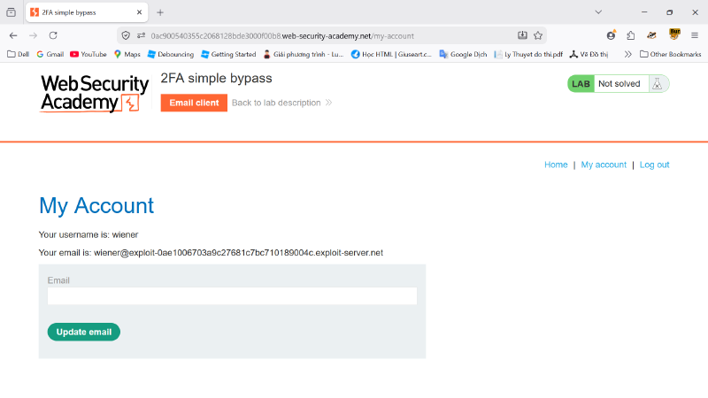 2FA bypass successful